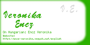 veronika encz business card